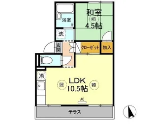 岡山県倉敷市安江【アパート】の間取り