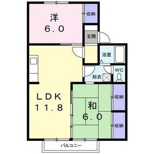 フォブールアベリアB【2階】の間取り