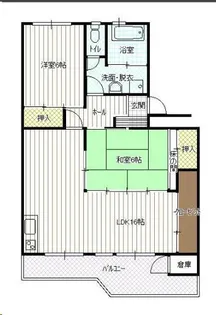 シャトー岡田【4階】の間取り