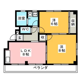 大津マンションII【2階】の間取り