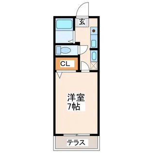 パークノヴァ新屋敷【2階】の間取り