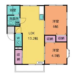 アーバンルネッサンスB棟【2階】の間取り