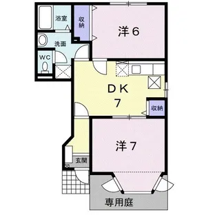 ラフレシールMIZUKI A【1階】の間取り