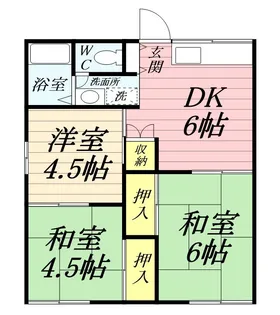 添田ハイツ【1階】の間取り