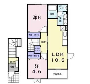 プチ.パステーク【2階】の間取り