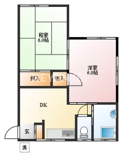 愛宕ハウス【1階】の間取り