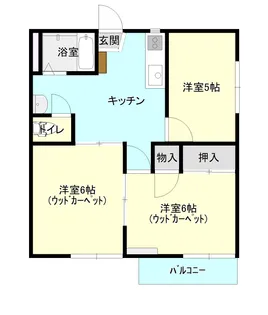 レジデンスリビエラB棟【2階】の間取り