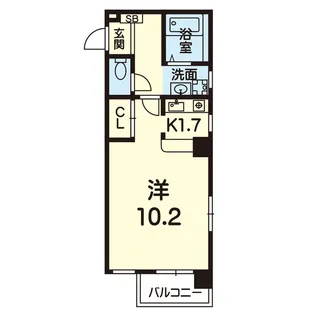 ソアー九品寺【4階】の間取り