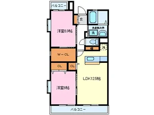 エクセラン シャトー【1階】の間取り