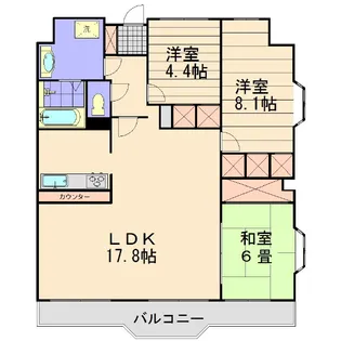 3LDKの間取り画像