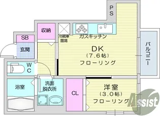 フォレスト上野山【1階】の間取り