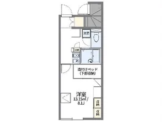 レオパレスタウンコート【1階】の間取り