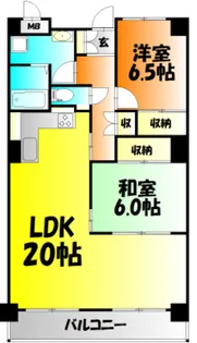 グレースガーデン岡山【6階】の間取り