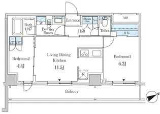 パークアクシス下北沢【3階】の間取り