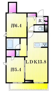 フォンターナYU【2階】の間取り