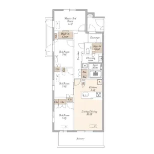 KDXレジデンス武蔵境II【3階】の間取り