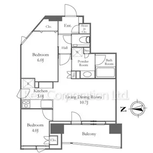 プラウド銀座一丁目【6階】の間取り