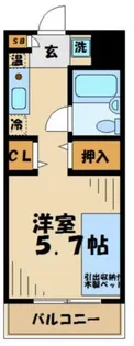 多摩学生マンション【4階】の間取り