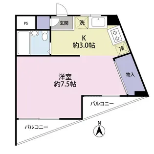 ビューパレス滝山【2階】の間取り