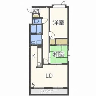 リージェンス平岸【2階】の間取り