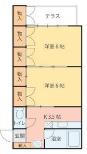 ナチュール西田【2階】の間取り