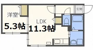 シティコート豊平【5階】の間取り