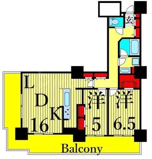 ロイヤルパークスタワー南千住【9階】の間取り