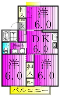 パールハイツ米村26【1階】の間取り