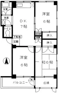 第一ハイツシキシマ【2階】の間取り