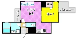 1LDKの間取り画像