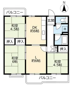 UR大山田【5階】の間取り
