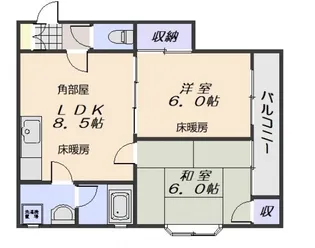 メゾン朝陽【1階】の間取り