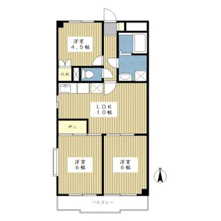 プレミールすみれ【4階】の間取り