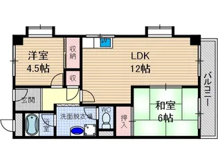 ロイヤル千里丘【4階】の間取り