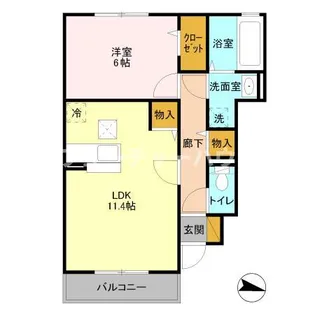 マリア・グランディカII【1階】の間取り