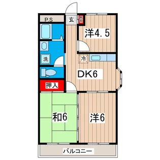 レナジア日立 A棟【2階】の間取り