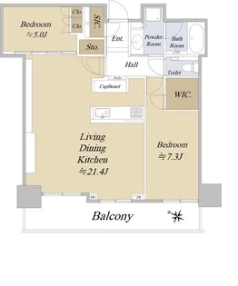 シティタワー神戸三宮【24階】の間取り