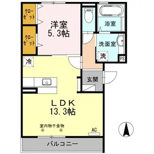 ペルソワール高田【2階】の間取り