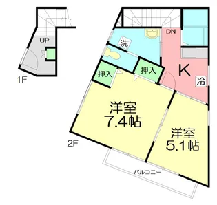 神奈川県秦野市平沢【アパート】の間取り