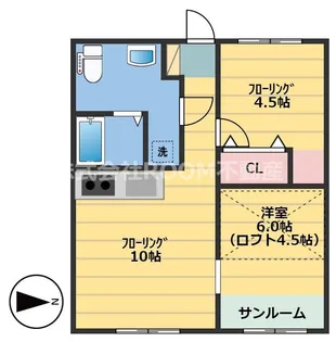 2LDKの間取り画像