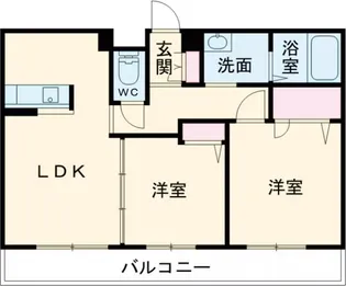 シャーメゾン粟津【2階】の間取り
