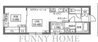 東京都目黒区目黒本町1【マンション】の間取り