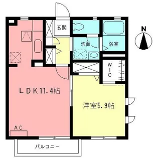 ブリリアD【1階】の間取り