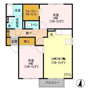 埼玉県さいたま市南区大字大谷口【アパート】の間取り