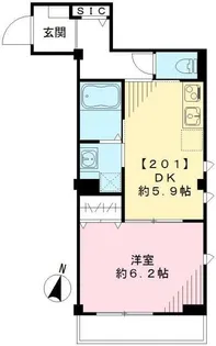 東京都杉並区阿佐谷北2【マンション】の間取り