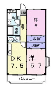 ヴィラージュ【2階】の間取り