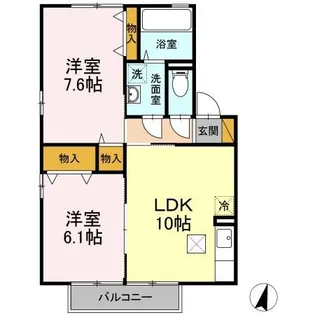 コーポガーベラ A【1階】の間取り