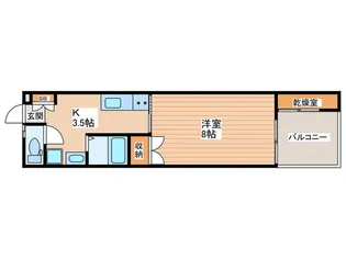 サンハイム八坂【1階】の間取り