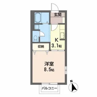 カインドネス大館【2階】の間取り
