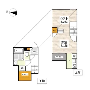ADC健軍東エミリア【2階】の間取り